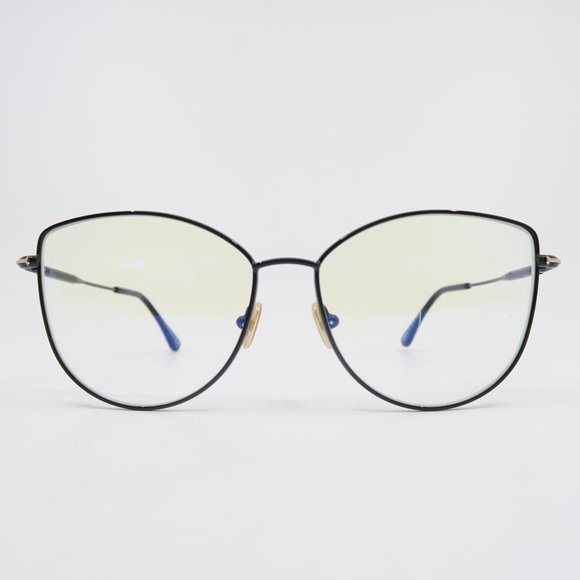 Tom Ford TF5667-B 001 55mm Black-Blue Light Block lenses New Women's Eyeglasses.